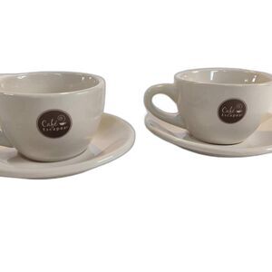 2 Cafe Escapes Cups With Saucers Open Box-Coffee Cup